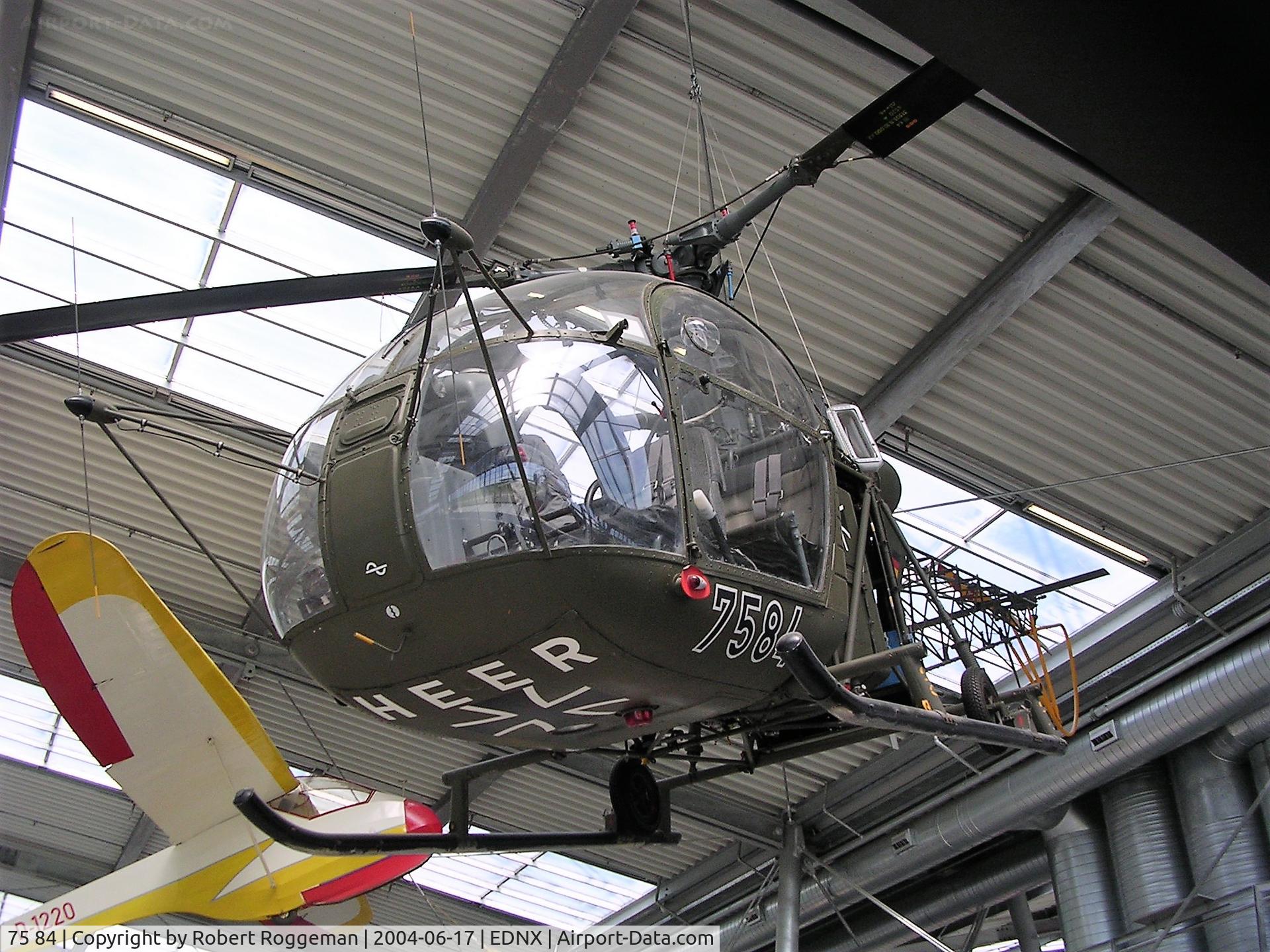 75 84, Sud SE-3130 Alouette II C/N 1497/C242, OBERSCHLEISSHEIM DEUTSCHES MUSEUM.