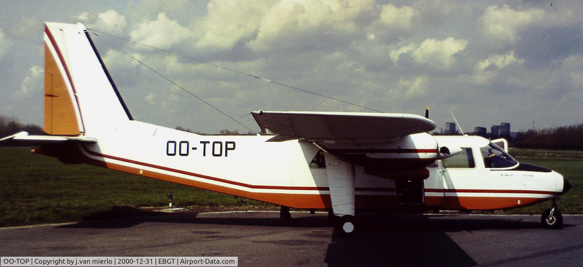 OO-TOP, 1975 Britten-Norman BN-2A-27 Islander C/N 424, Ghent,Belgium '80s