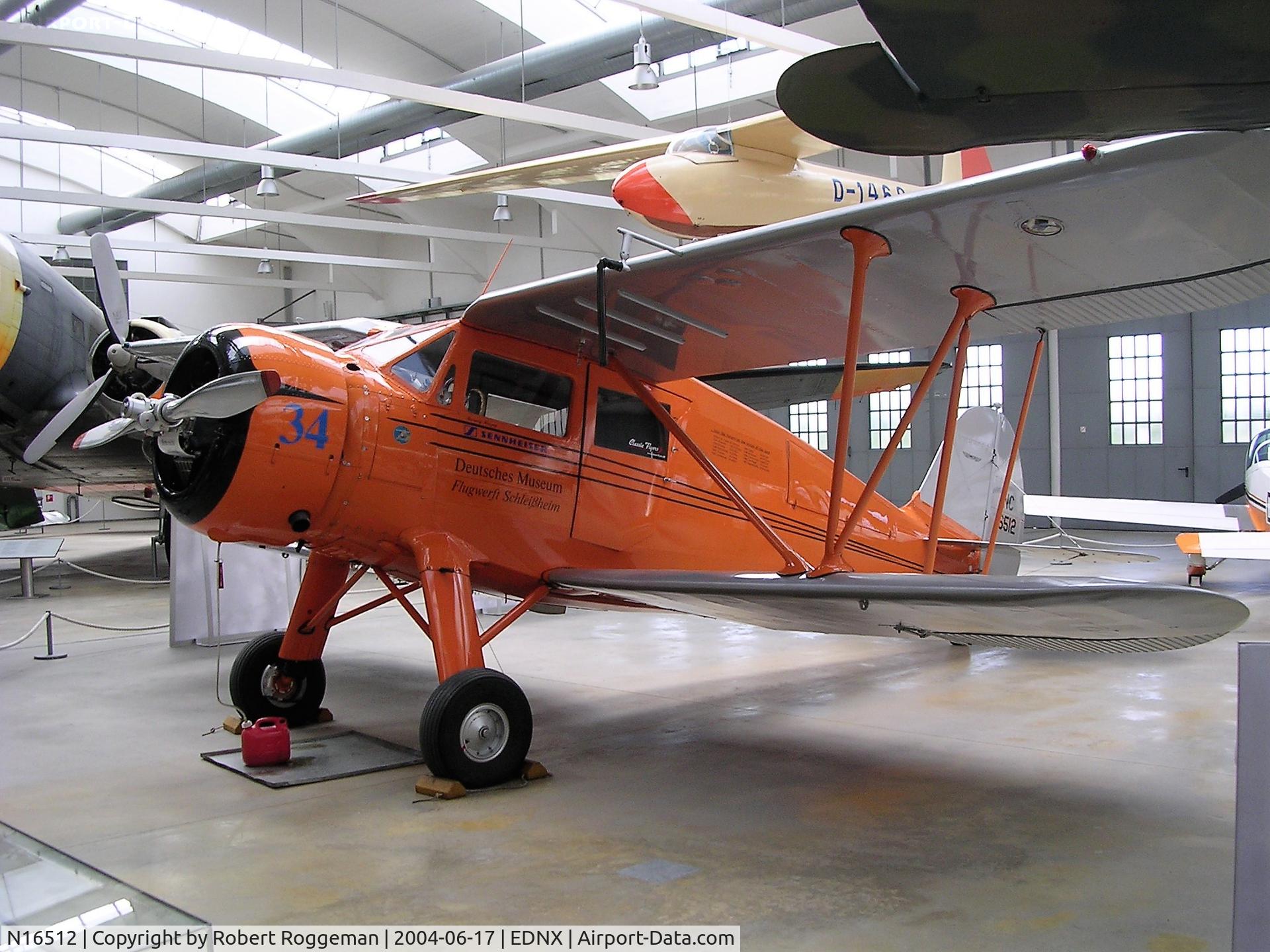 N16512, 1936 Waco YKS-6 C/N 4504, OBERSCHLEISSHEIM DEUTSCHES MUSEUM.