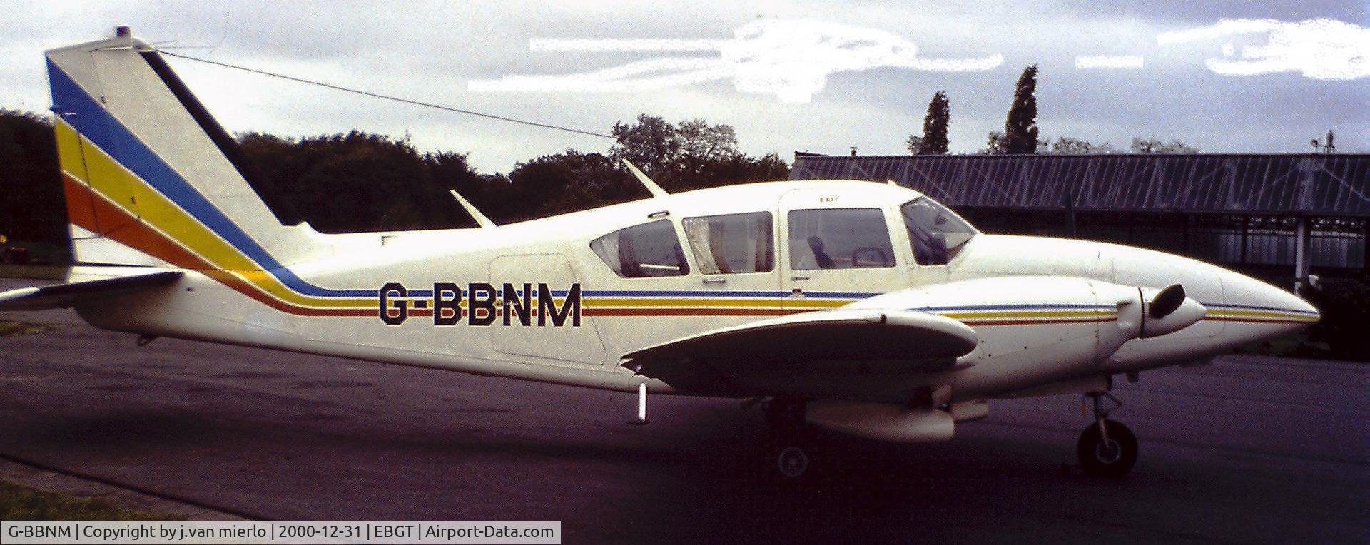 G-BBNM, 1969 Piper PA-23-250 Aztec C/N 27-4619, Ghent, Belgium '80s