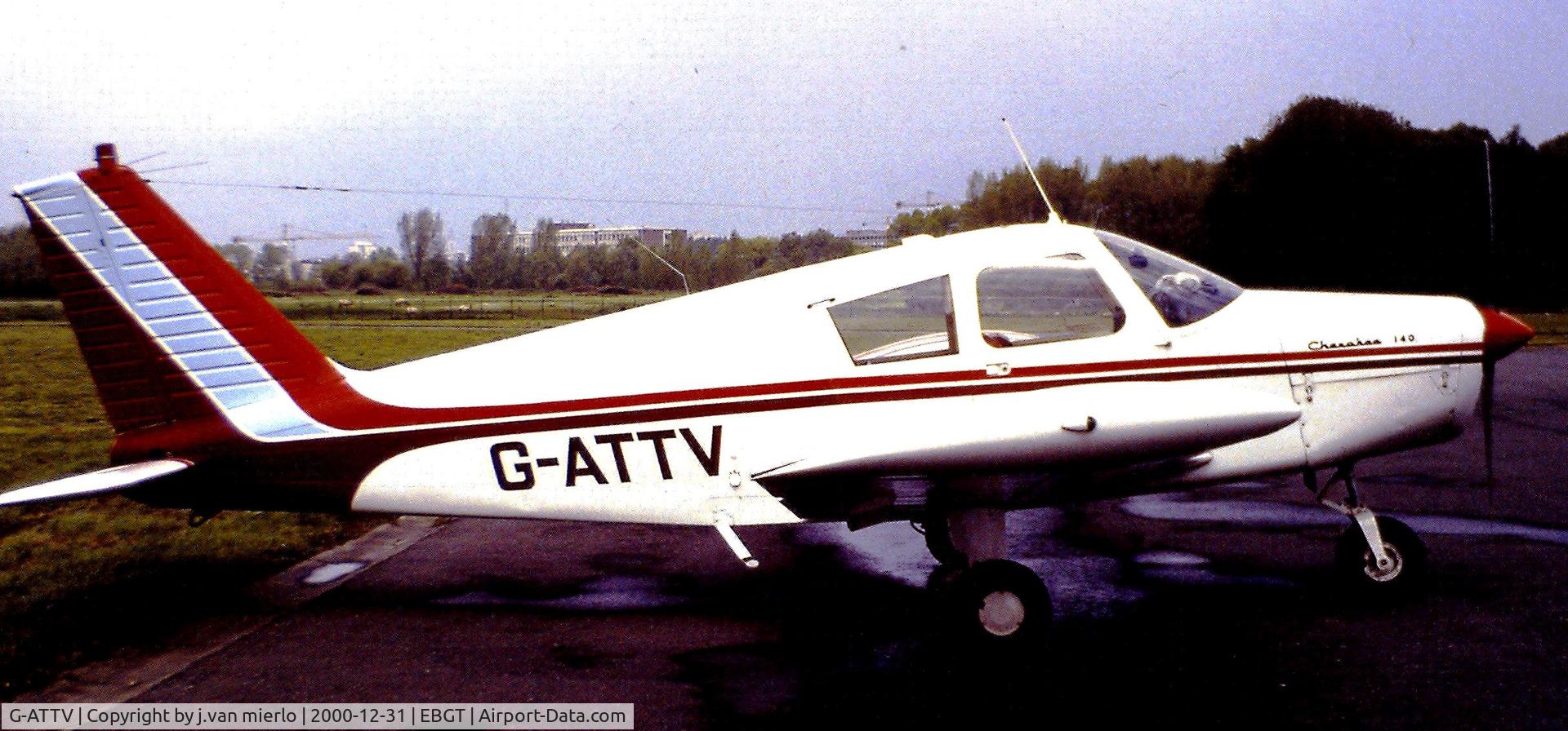 G-ATTV, 1966 Piper PA-28-140 Cherokee C/N 28-21991, Ghent, Belgium'80s