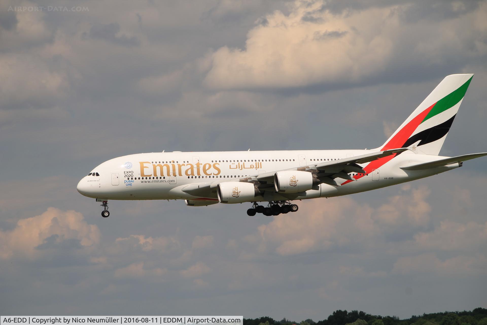 A6-EDD, 2008 Airbus A380-861 C/N 020, Emirates A380-800 at EDDM