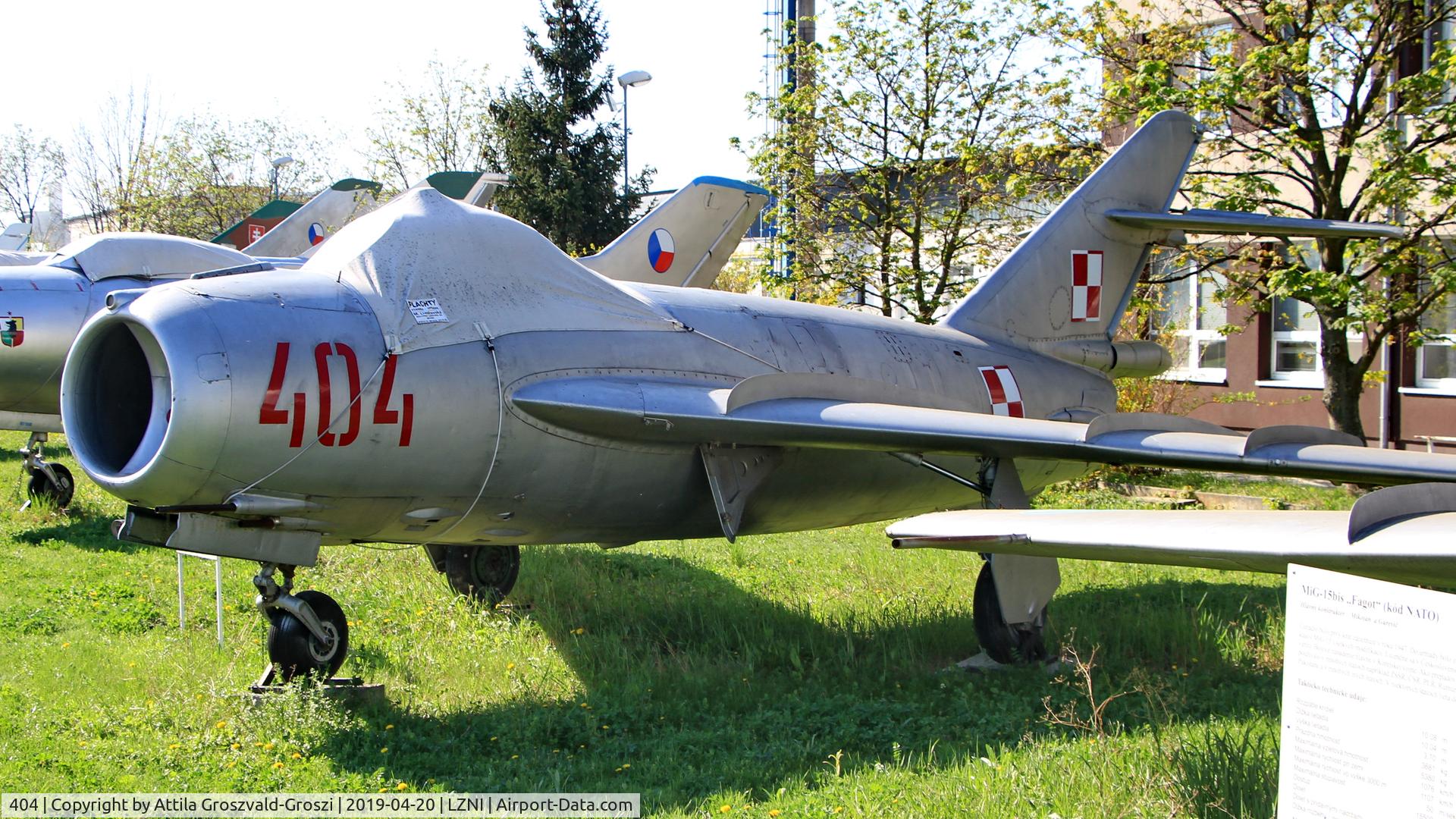 404, PZL-Mielec Lim-5 (MiG-17F) C/N 1C0404, LZNI - Nitra Airport, Slovakia