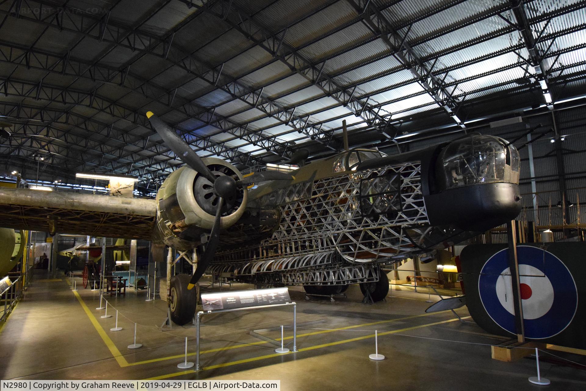 N2980, 1940 Vickers Wellington 1A C/N Not found N2980, On display at the Brooklands Museum.