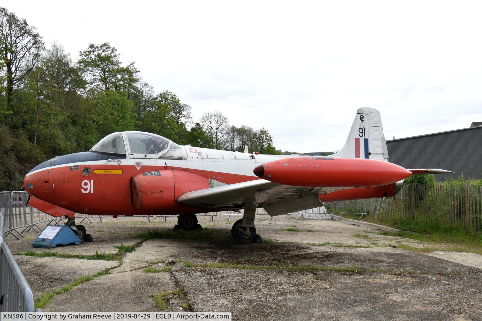 XN586, 1961 Hunting P-84 Jet Provost T.3A C/N Not found XN586, On display at the Brooklands Museum.