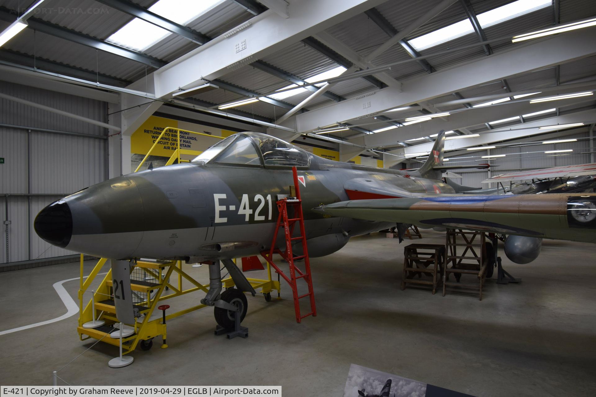 E-421, Hawker Hunter F.51 C/N 41H/680280, On display at the Brooklands Museum.
