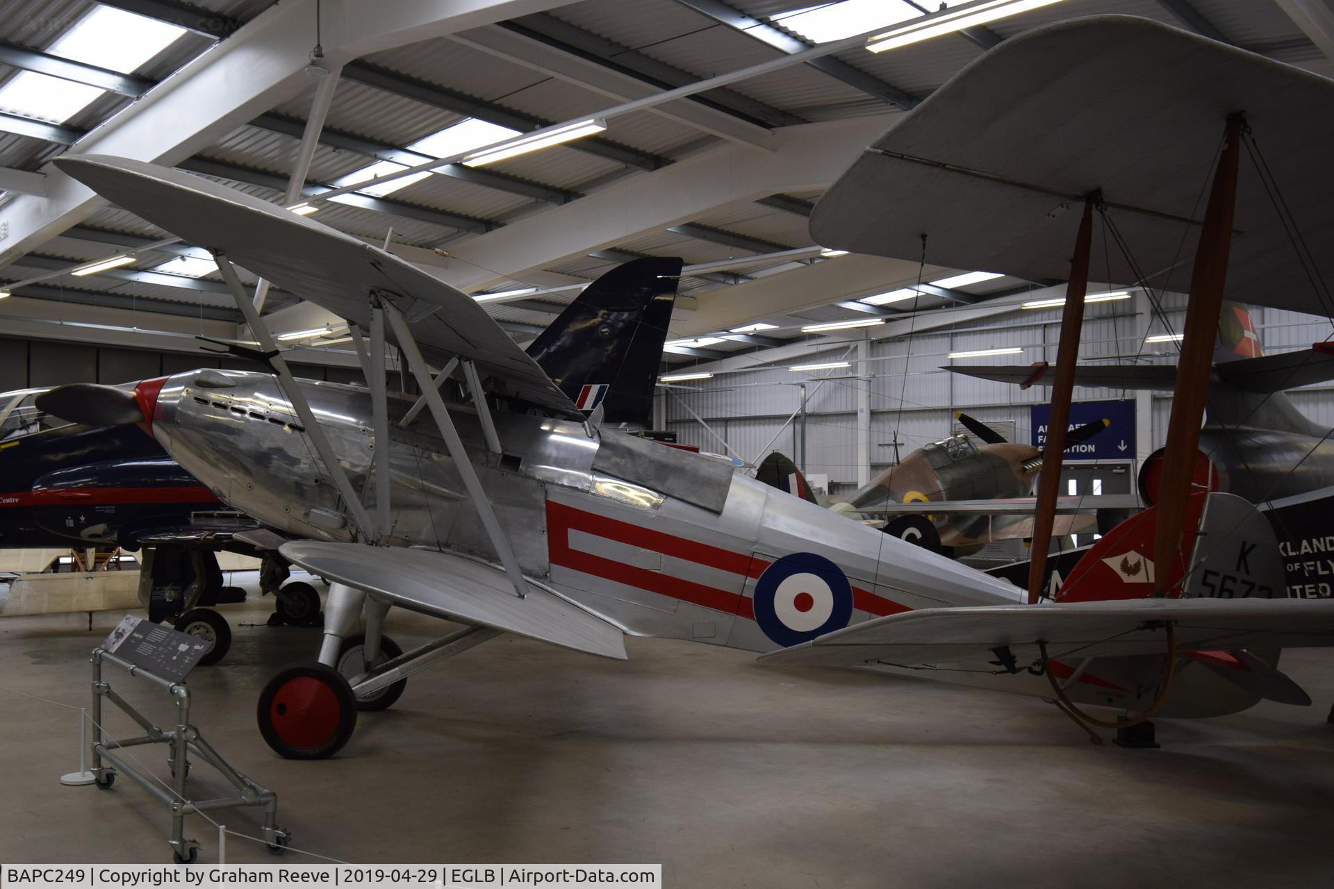 BAPC249, Hawker Fury Replica C/N BAPC.249, On display at the Brooklands Museum.