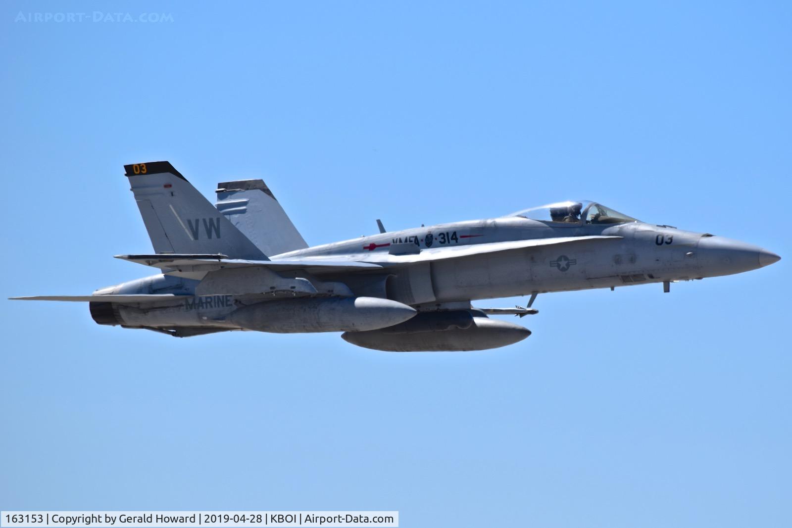 163153, McDonnell Douglas F/A-18A Hornet C/N 578/A485, VMFA-314 