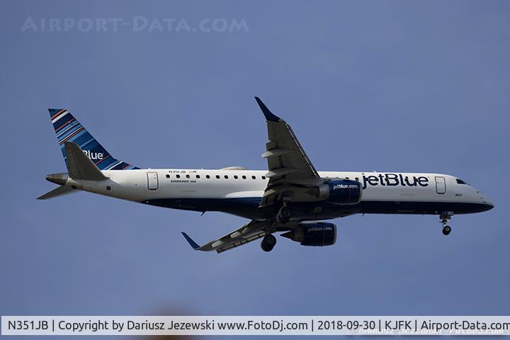 N351JB, 2012 Embraer E190 (ERJ-190-100) C/N 19000549, Embraer 190AR (ERJ-190-100IGW) 