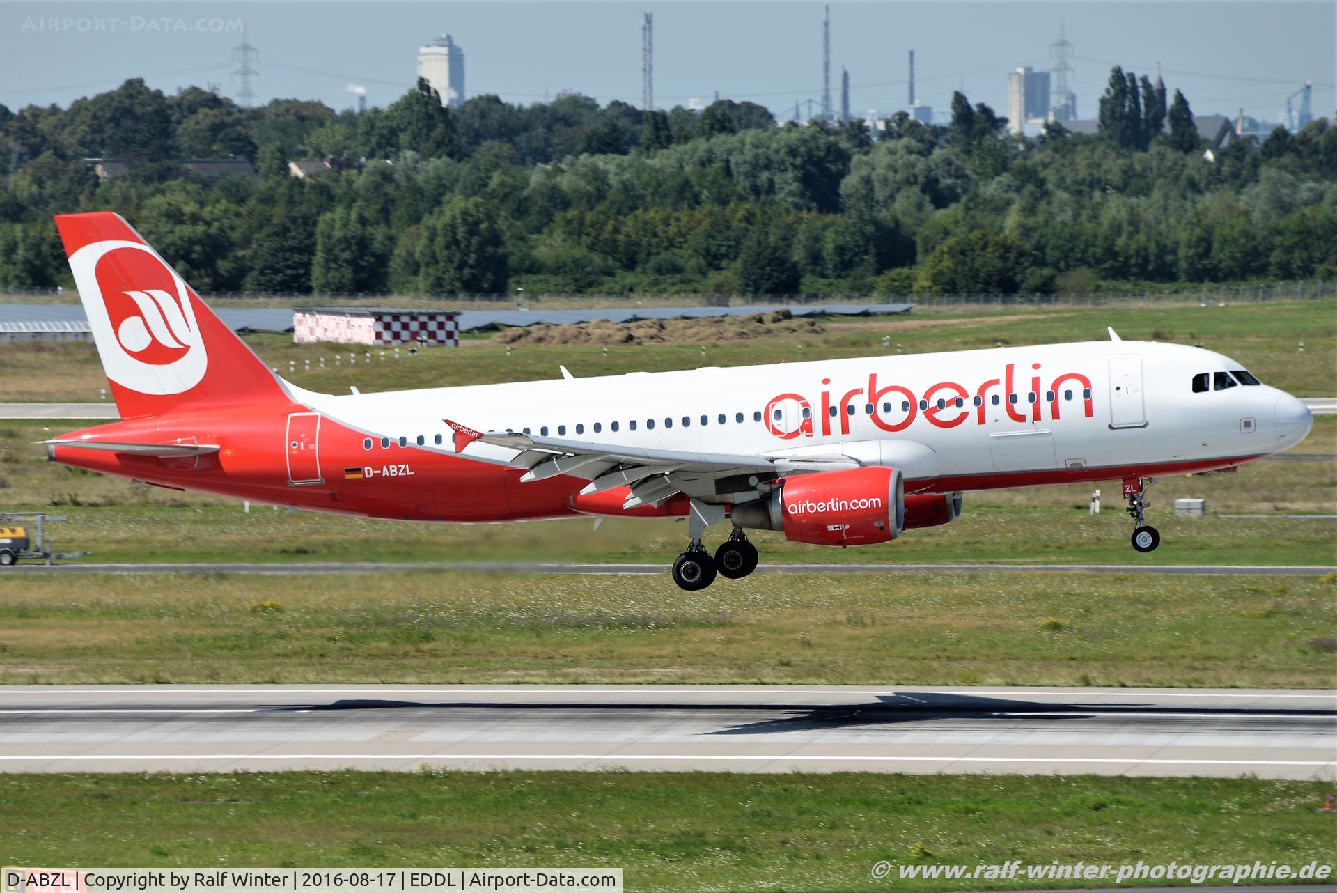 D-ABZL, 2007 Airbus A320-216 C/N 3178, Airbus A320-216 - AB BER Air Berlin - 3178 - D-ABZL - 17.08.2016 - DUS
