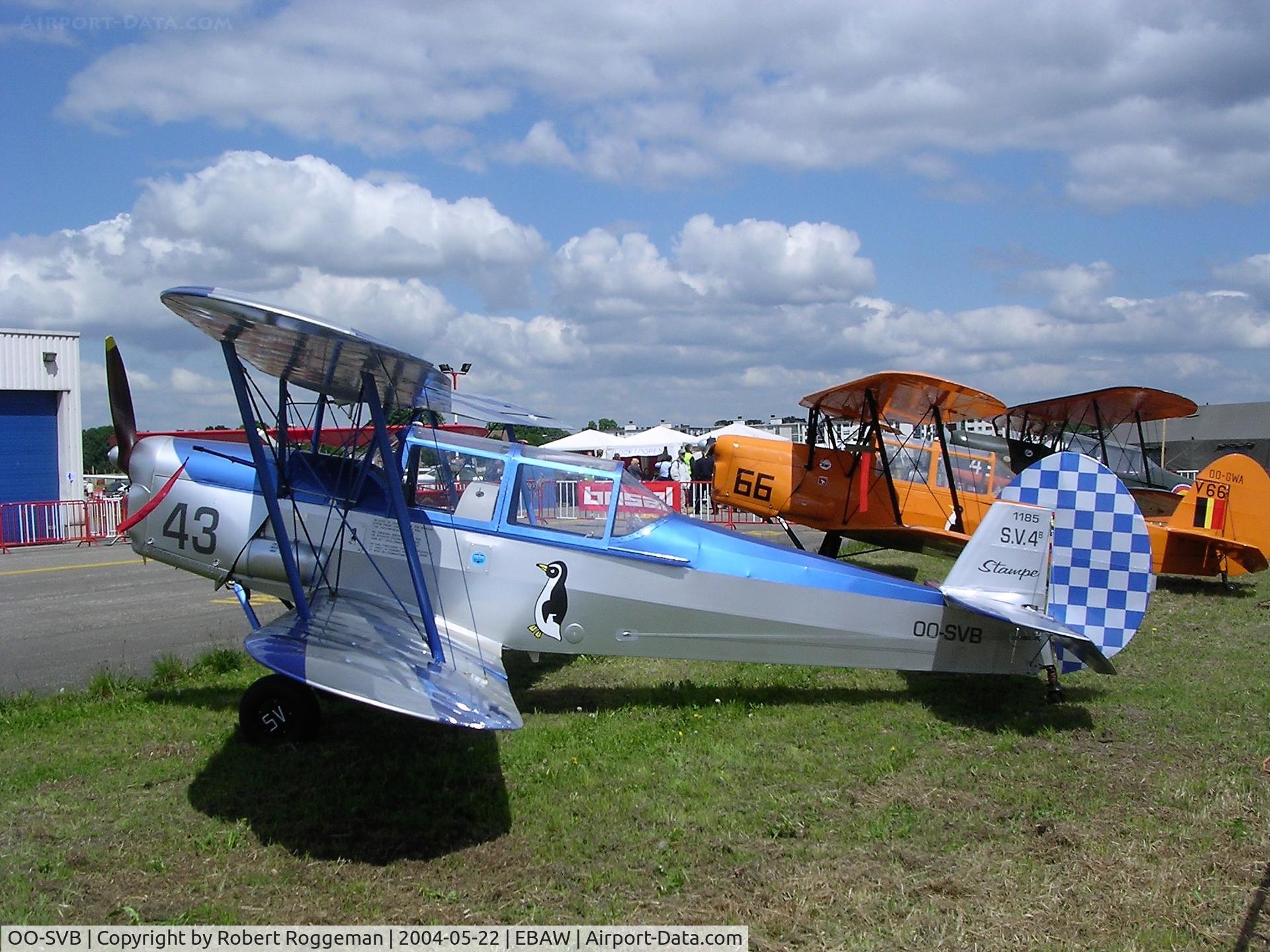 OO-SVB, 1952 Stampe-Vertongen SV-4B C/N 1185, STAMPE FLY IN.EX.V-43 BAF.