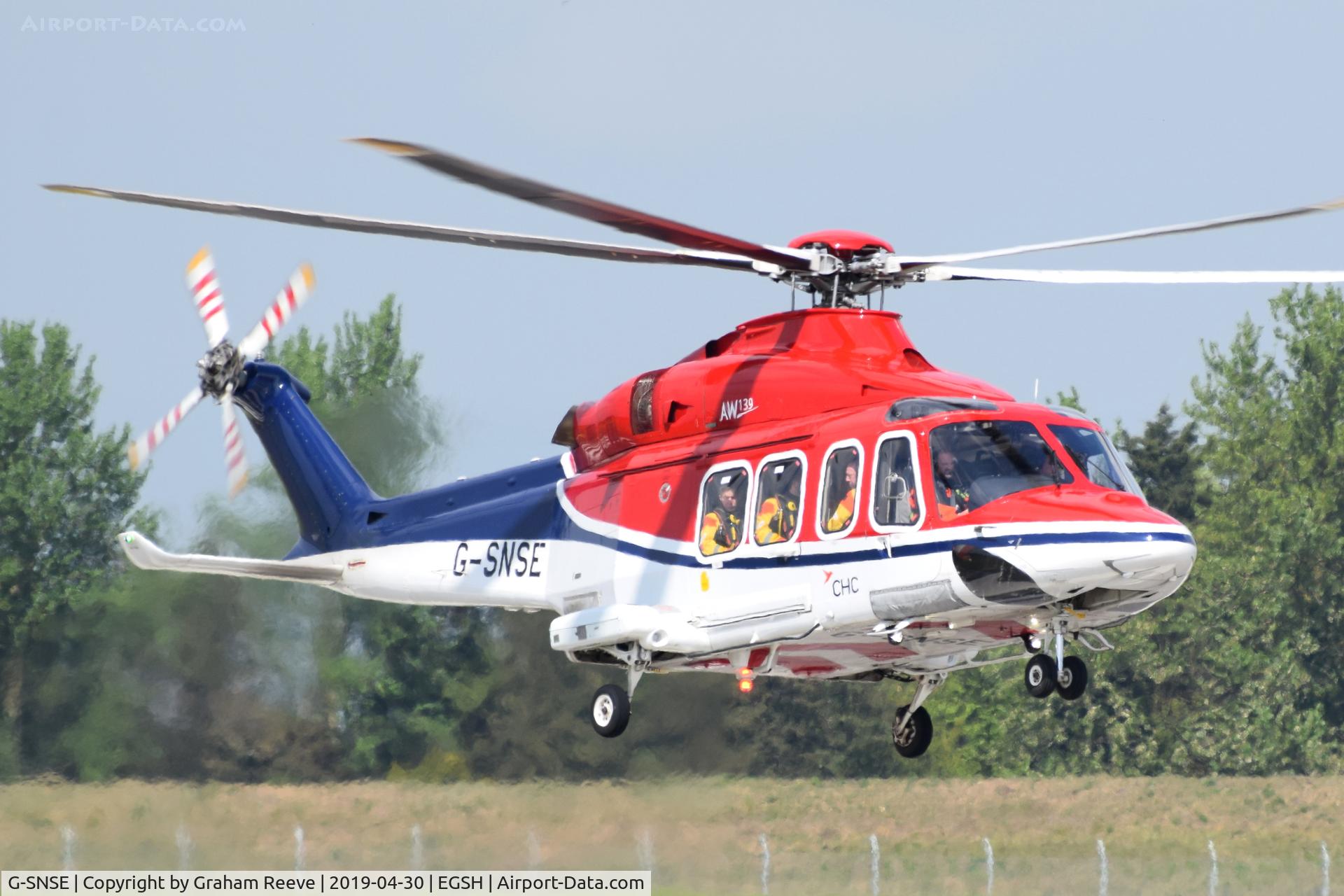 G-SNSE, 2014 AgustaWestland AW-139 C/N 31561, Landing at Norwich.