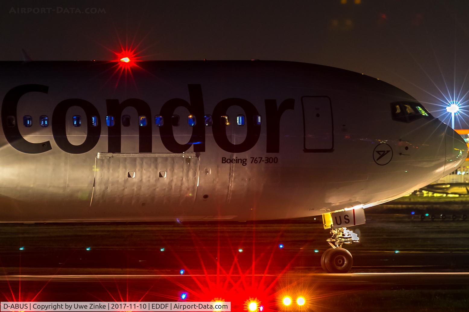 D-ABUS, 2001 Boeing 767-38E/ER C/N 30840, late evening runway 18