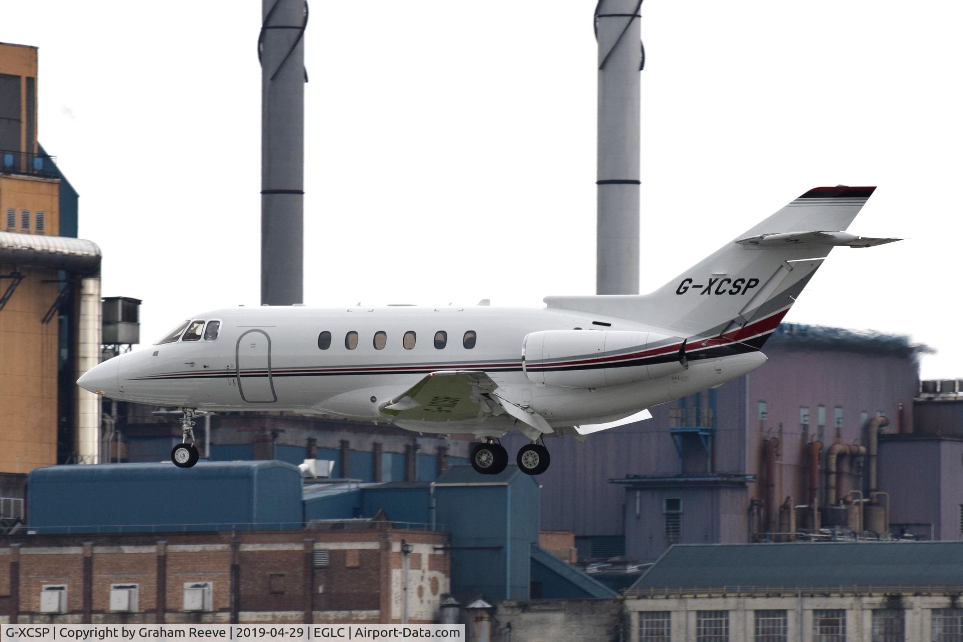 G-XCSP, 2006 Raytheon Hawker 800XP C/N 258786, Landing at London City Airport.