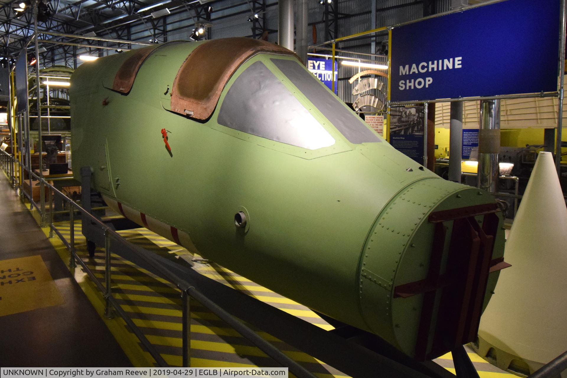 UNKNOWN, 2018 RS Helikopter VA 115 C/N 001, This TSR2 cockpit section was specially built by the BAC at Weybridge for thermal test work. Now on display at the Brooklands Museum.