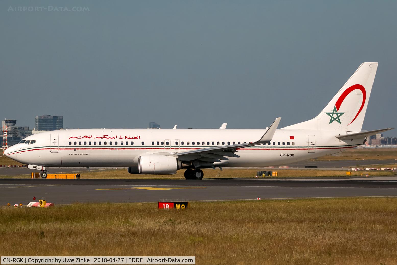 CN-RGK, 2012 Boeing 737-8B6 C/N 33073, Rwy 18