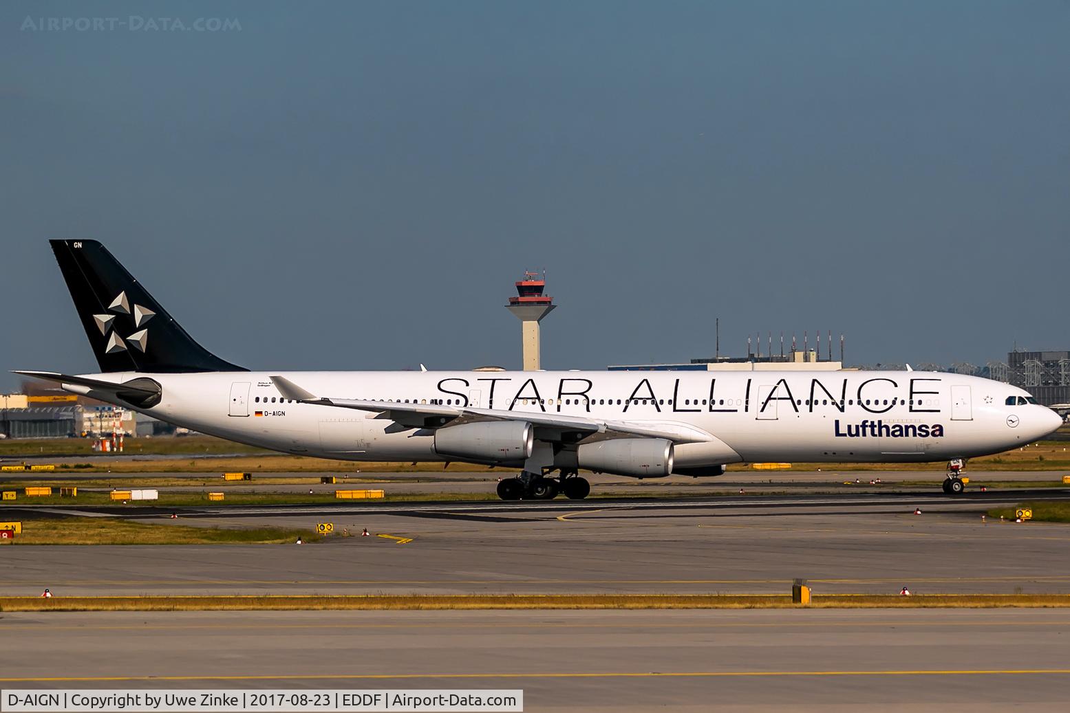 D-AIGN, 1998 Airbus A340-313 C/N 213, Rwy 18