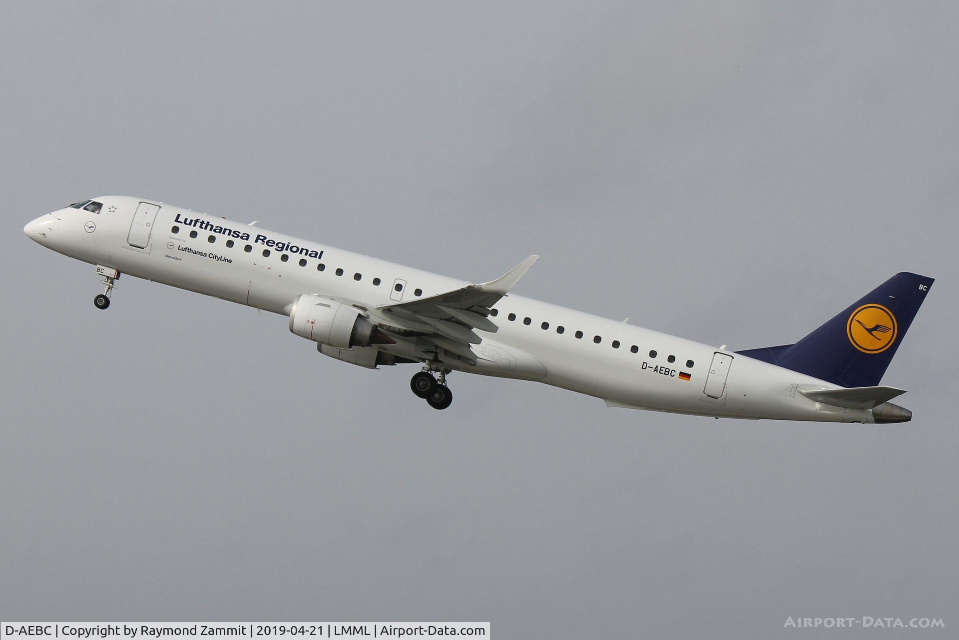 D-AEBC, 2009 Embraer 195LR (ERJ-190-200LR) C/N 19000320, Embraer 195LR D-AEBC Lufthansa