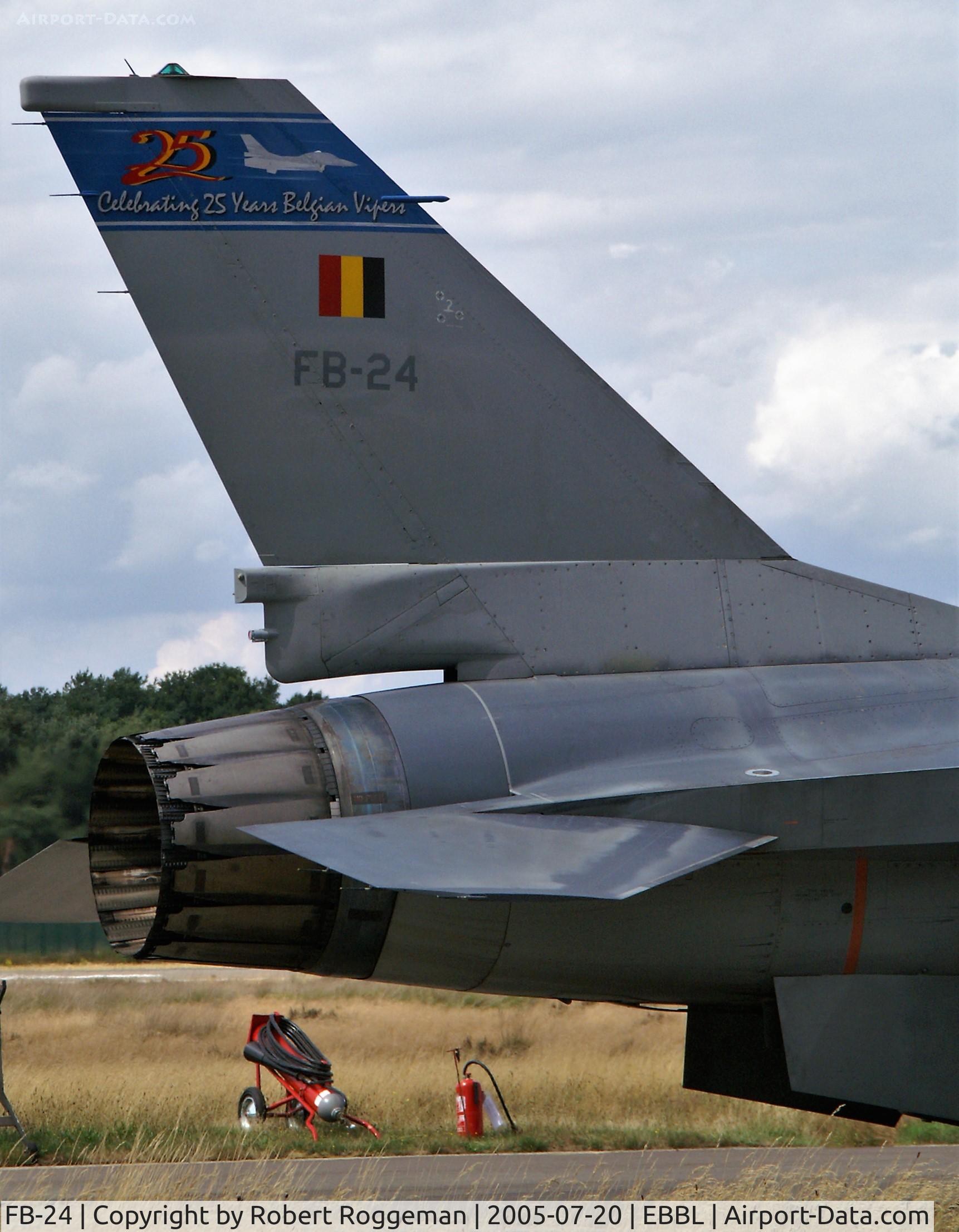 FB-24, General Dynamics F-16BM Fighting Falcon C/N 6J-24, SPOTTERSDAY. 25 YEARS BELGIAN VIPERS.