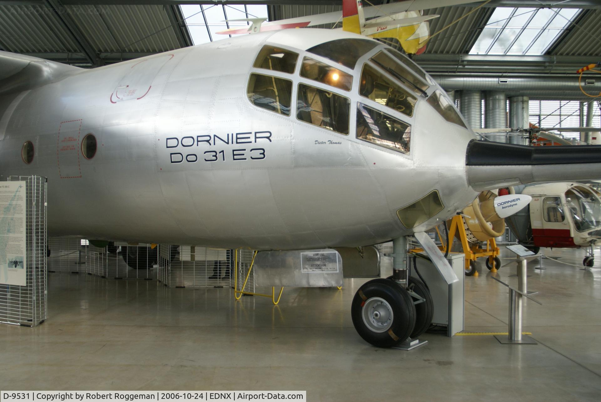 D-9531, 1967 Dornier Do-31 C/N E3, OBERSCHLEISSHEIM.DEUTSCHES MUSEUM.