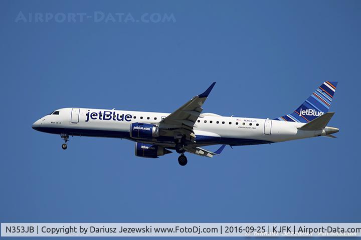 N353JB, 2012 Embraer 190AR (ERJ-190-100IGW) C/N 19000576, Embraer 190AR (ERJ-190-100IGW) 