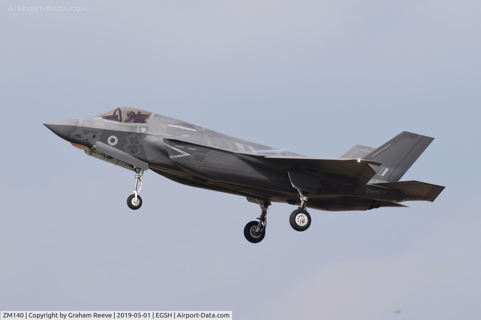 ZM140, 2016 Lockheed Martin F-35B Lightning II C/N BK-06, On approach to Norwich.