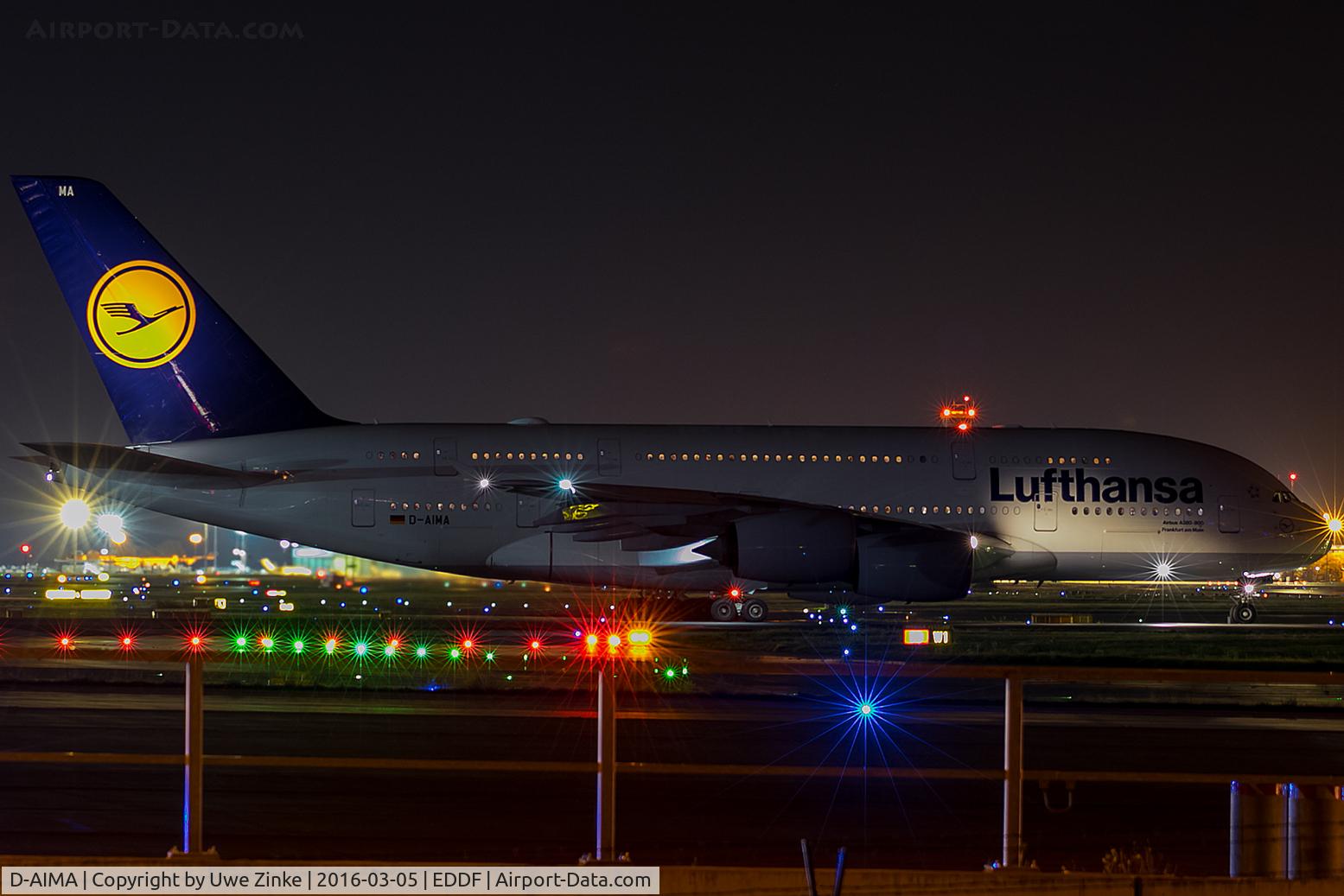 D-AIMA, 2010 Airbus A380-841 C/N 038, Runway 18