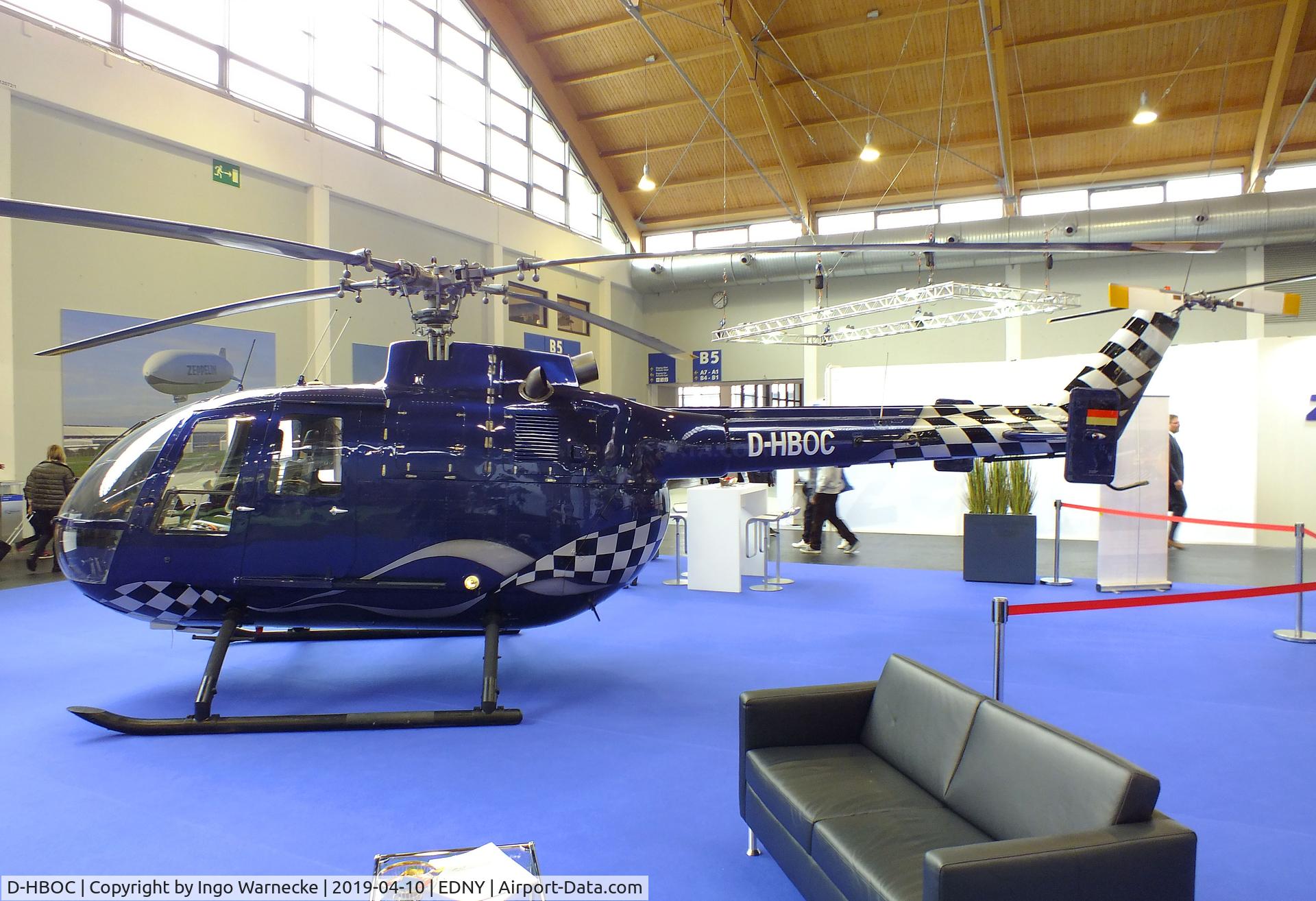 D-HBOC, 1977 MBB Bo.105CB-2 C/N S-325, MBB Bo 105CB-2 at the AERO 2019, Friedrichshafen