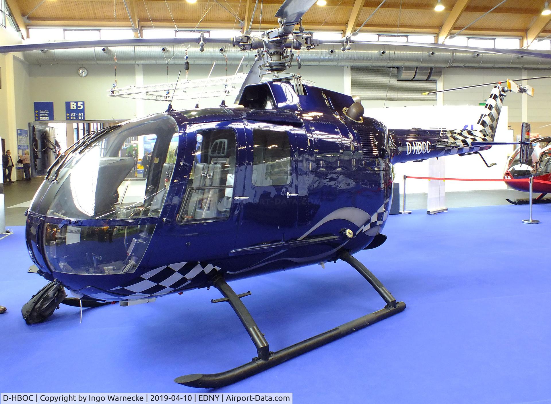 D-HBOC, 1977 MBB Bo.105CB-2 C/N S-325, MBB Bo 105CB-2 at the AERO 2019, Friedrichshafen