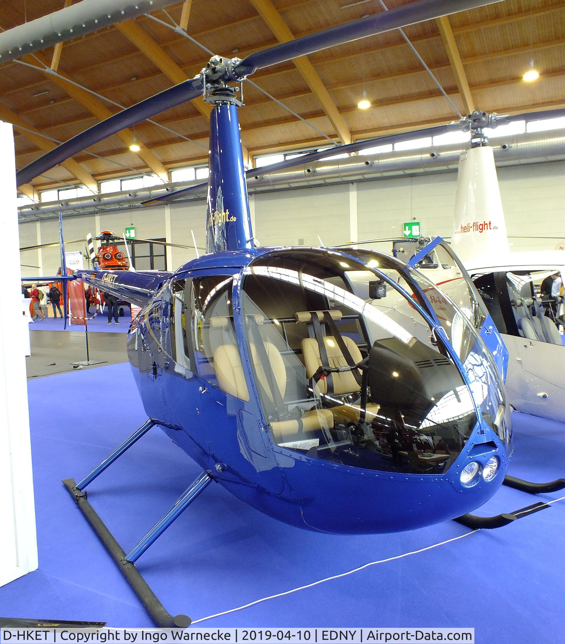 D-HKET, Robinson R44 Cadet C/N 30052, Robinson R44 Cadet at the AERO 2019, Friedrichshafen