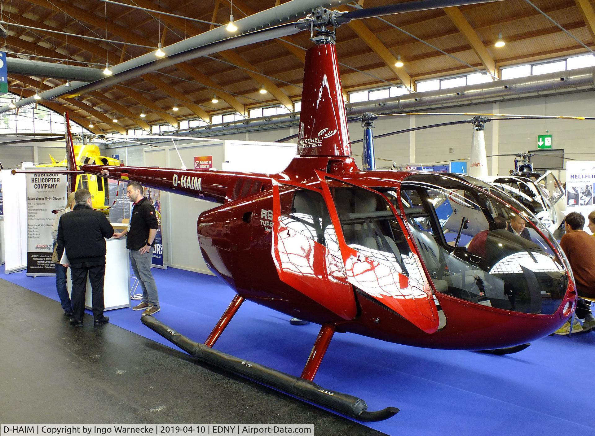 D-HAIM, 2018 Robinson R66 C/N 0879, Robinson R66 Turbine Marine at the AERO 2019, Friedrichshafen