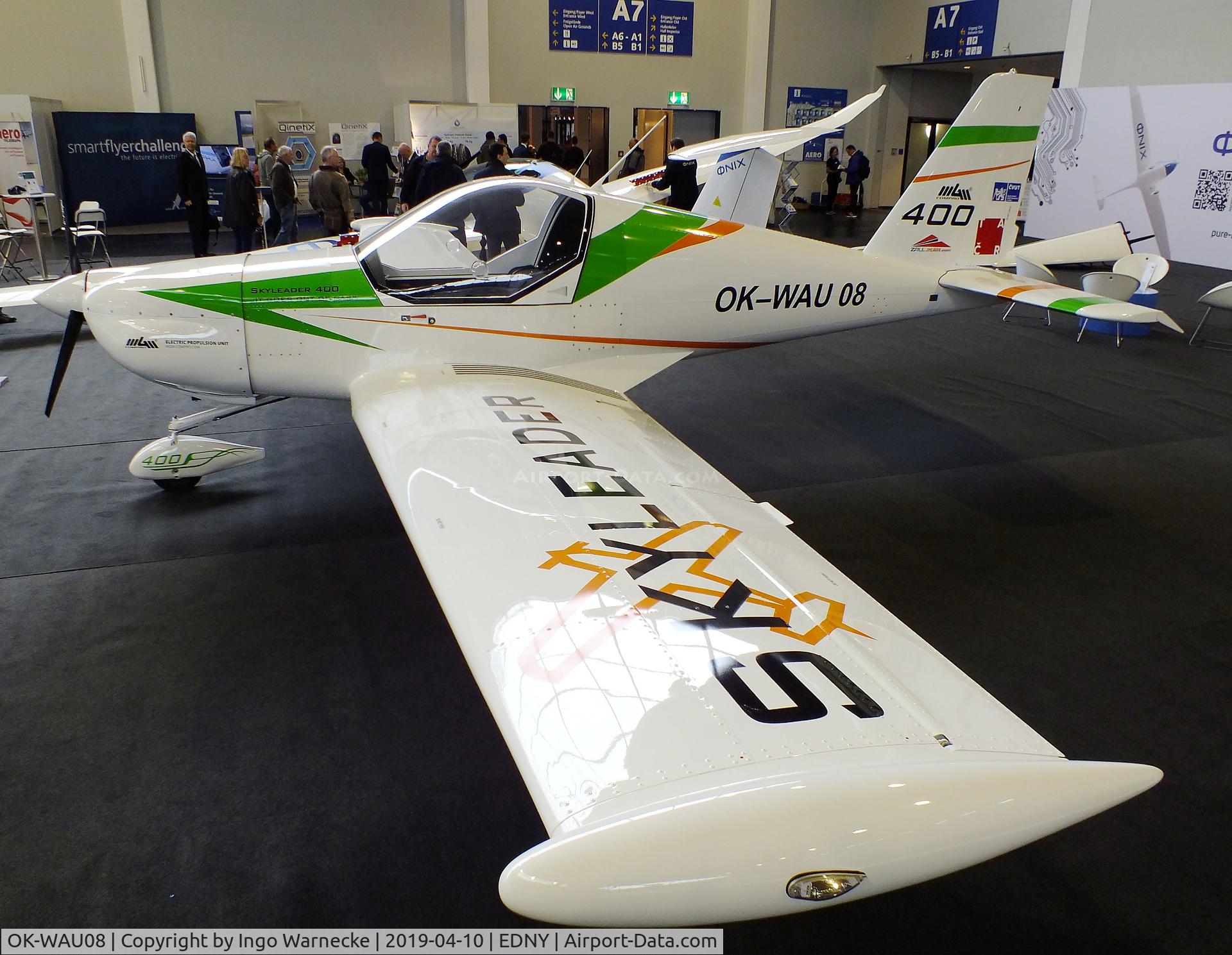 OK-WAU08, Skyleader 400 Electro C/N Not found OK-WAU08, Skyleader 400 Electro with electric motor at the AERO 2019, Friedrichshafen