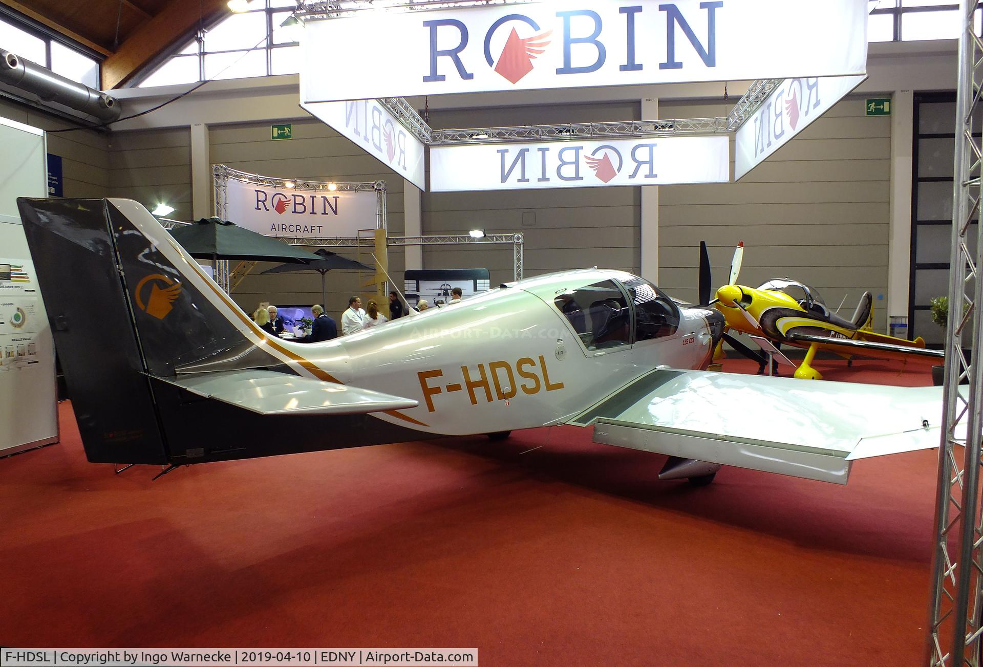 F-HDSL, Robin DR-401-155 CDI C/N 2714, Robin DR.401-155 CDI at the AERO 2019, Friedrichshafen