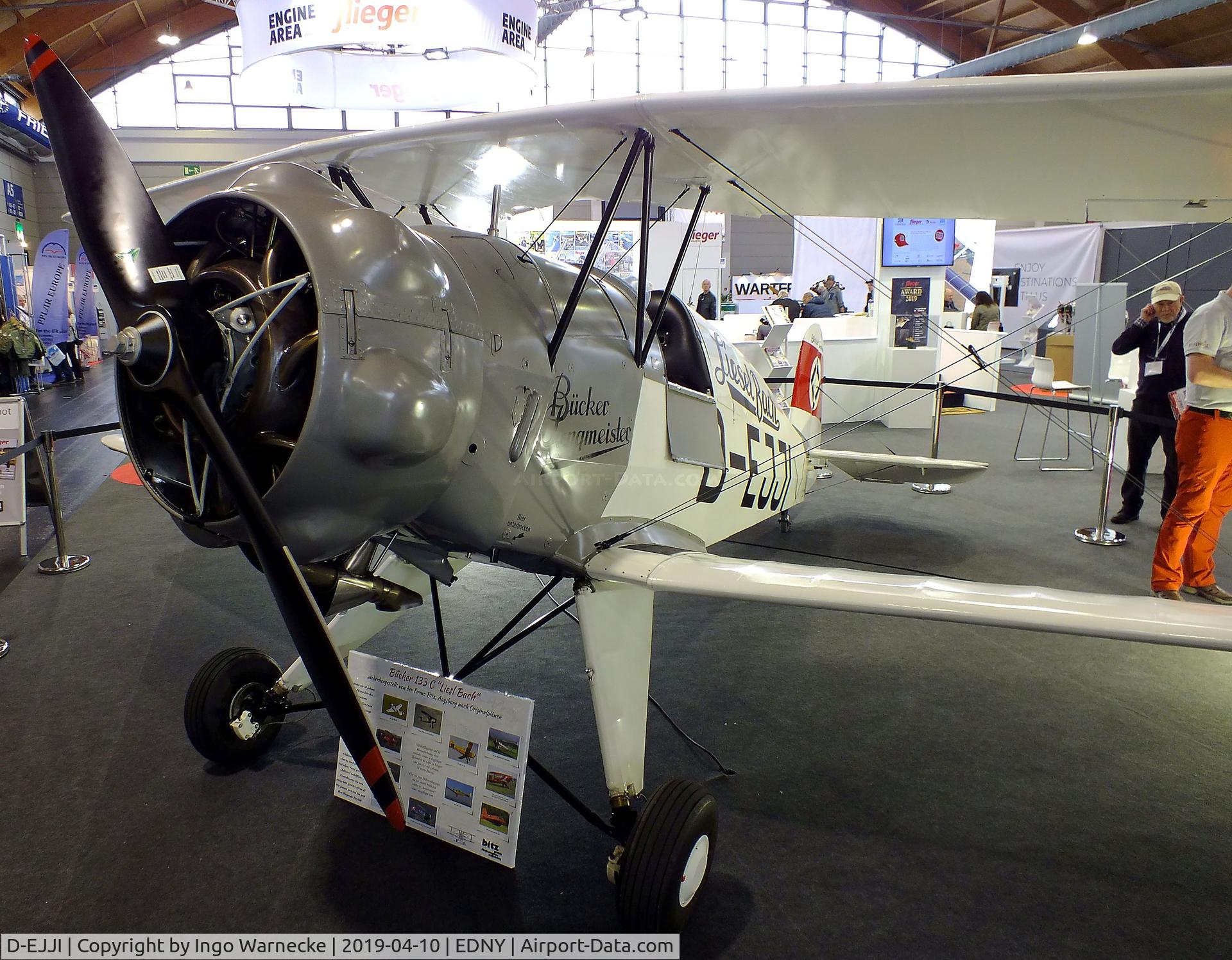 D-EJJI, Bucker Bu-133C Jungmeister C/N 1006, Bücker Bü 133C Jungmeister, rebuilt by Bitz at the AERO 2019, Friedrichshafen