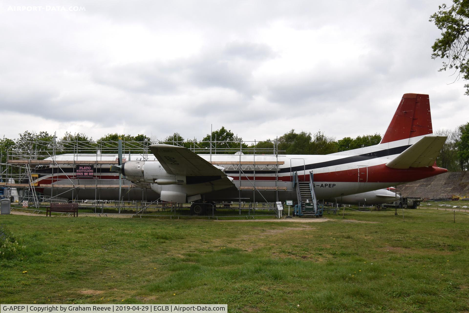 G-APEP, 1961 Vickers Vanguard 953 C/N 719, On display at the Brooklands Museum.