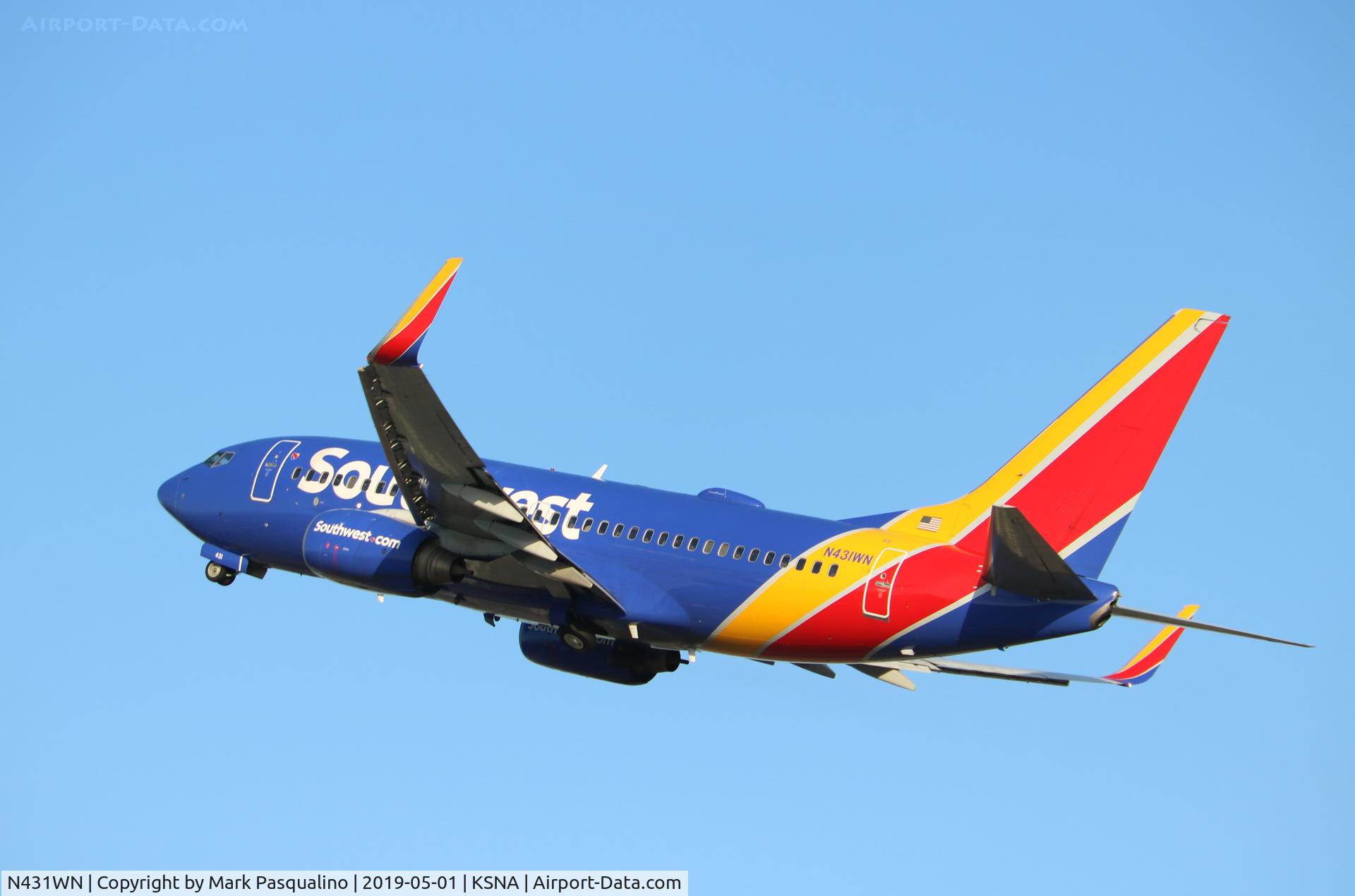 N431WN, 2002 Boeing 737-7H4 C/N 29845, Boeing 737-7H4