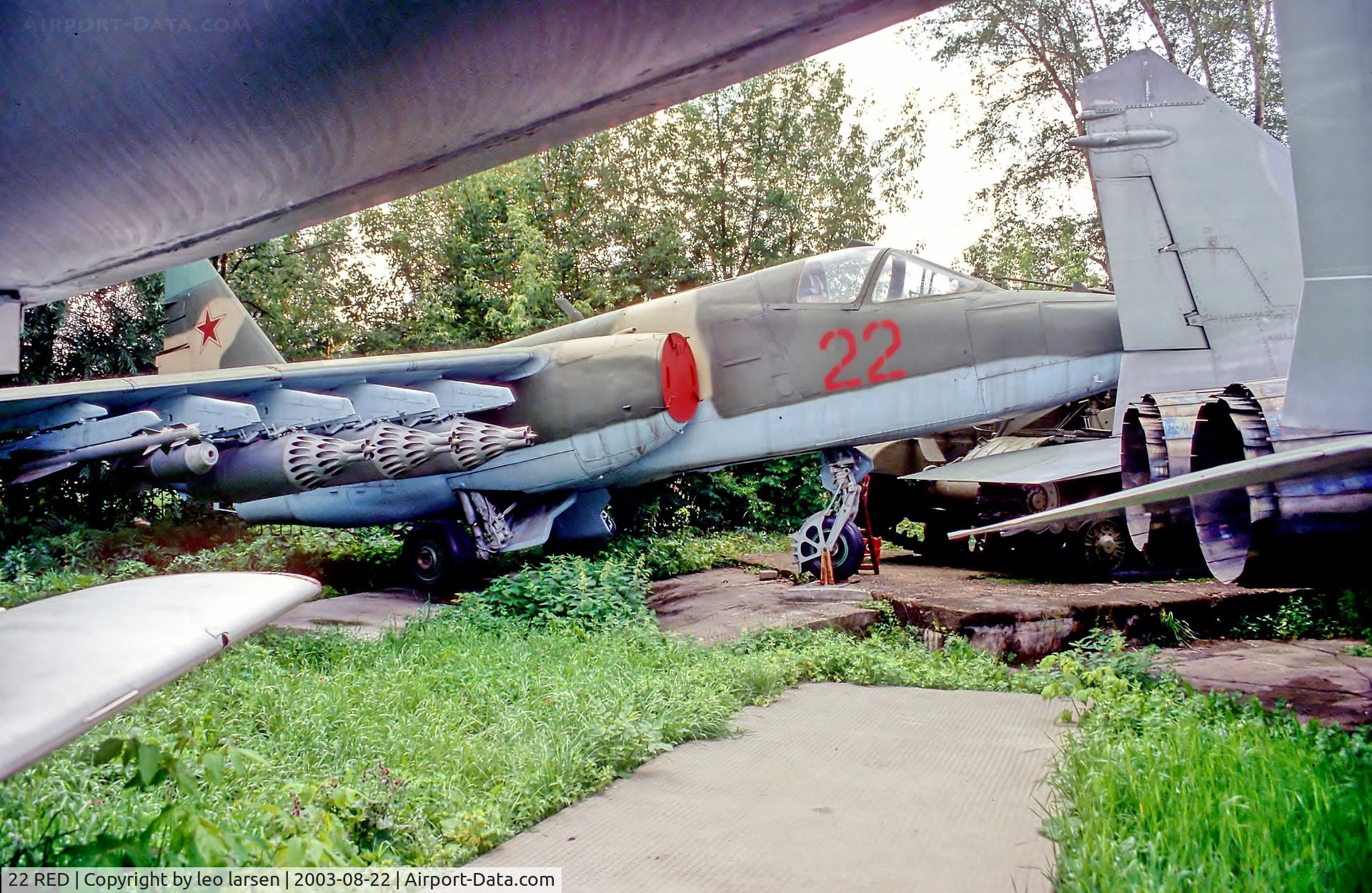22 RED, 1981 Sukhoi Su-25 C/N 25508107080, Central Museum of Armed Forces Moscow 22.8.2003