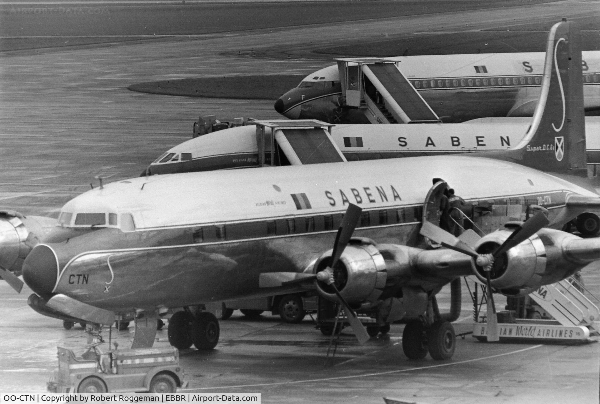 OO-CTN, 1954 Douglas DC-6B C/N 44176, 1960's.SABENA.