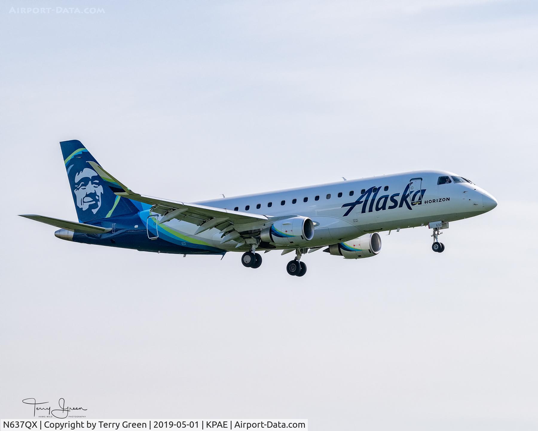 N637QX, 2018 Embraer 175LR (ERJ-170-200LR) C/N 17000755, Paine Field Airport
