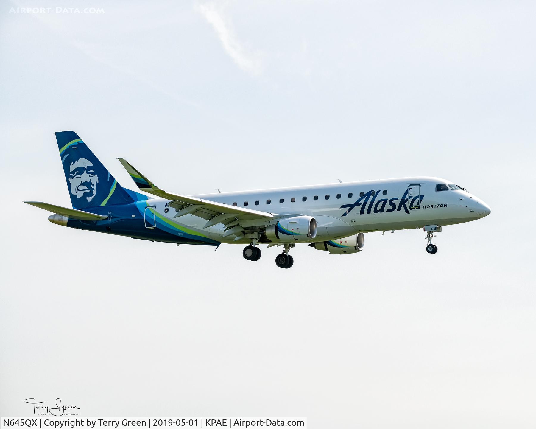 N645QX, 2018 Embraer 175LR (ERJ-170-200LR) C/N 17000768, Paine Field Airport