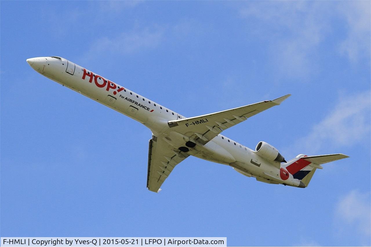 F-HMLI, 2011 Bombardier CRJ-1000EL NG (CL-600-2E25) C/N 19014, Bombardier CRJ-1000EL NG, Take off rwy 26, Paris-Orly airport (LFPO-ORY)