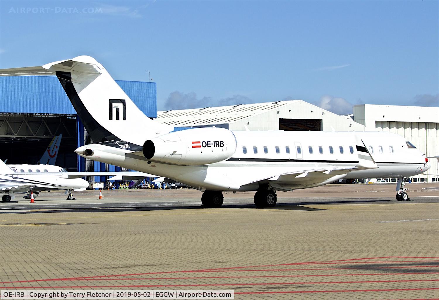 OE-IRB, 2009 Bombardier BD-700-1A10 Global Express C/N 9336, at Luton