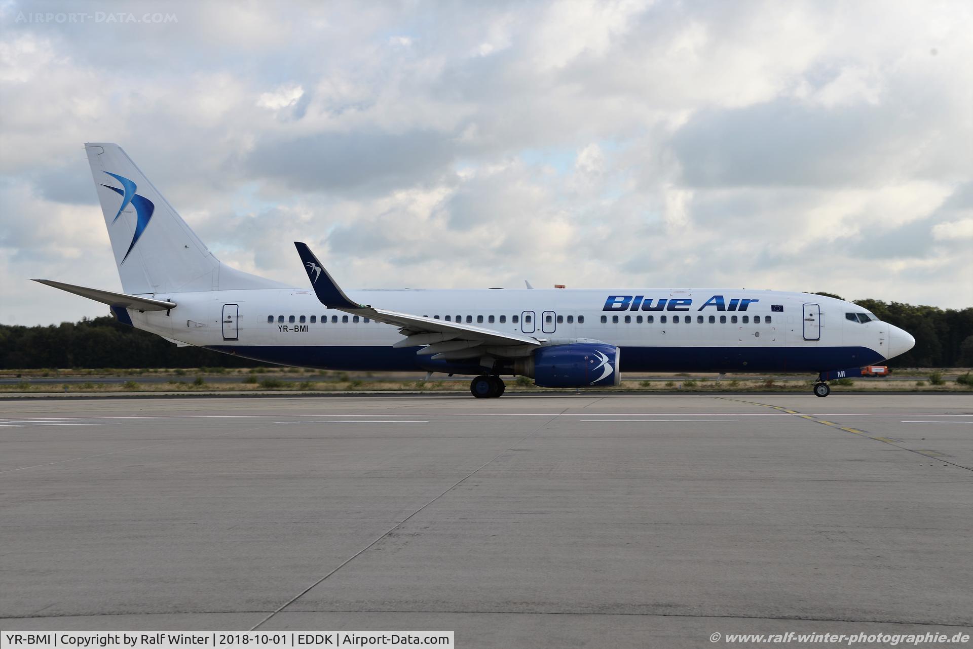 YR-BMI, 1998 Boeing 737-8K5 C/N 27980, Boeing 737-8K(W) - 0B BMS Blue Air - 27980 - YR-BMI - 01.10.2018 - CGN