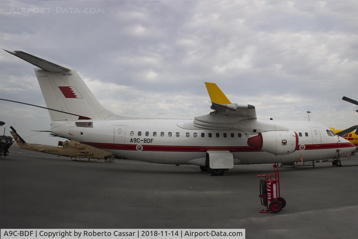 A9C-BDF, 2001 BAE Systems Avro 146-RJ85 C/N E.2390, BIAS 2018
