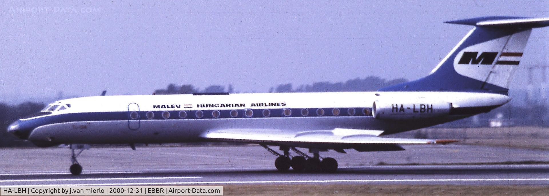 HA-LBH, 1970 Tupolev Tu-134A C/N 0350925, Landing at Brussels, Belgium 25L