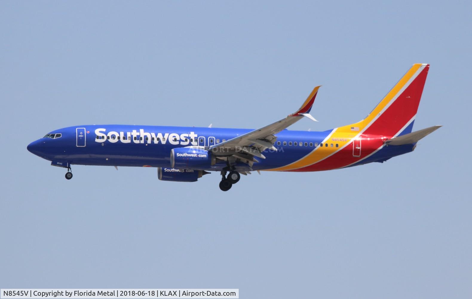 N8545V, 2017 Boeing 737-800 C/N 63573, Southwest 737-8H4