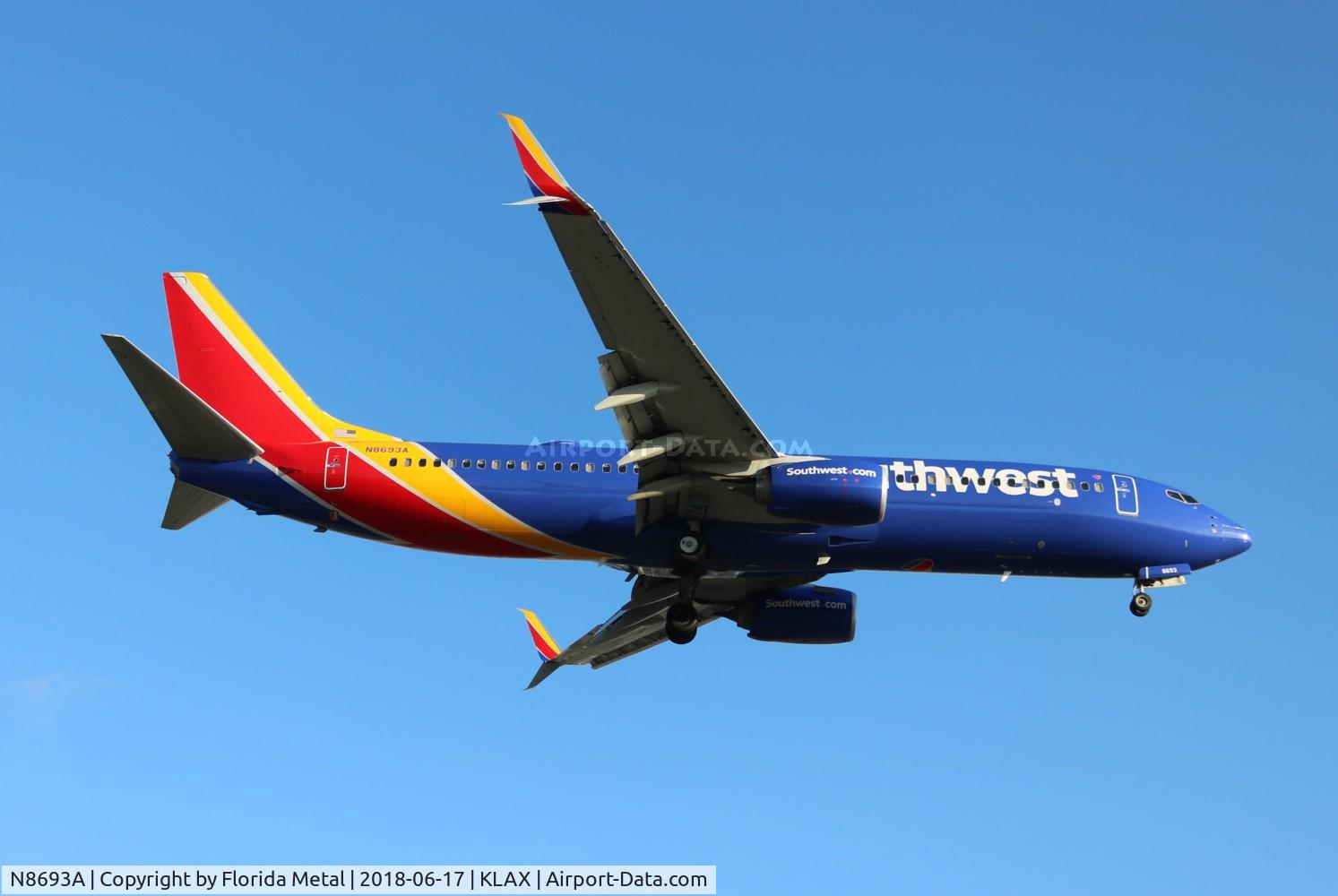 N8693A, 2016 Boeing 737-8H4 C/N 36921, Southwest 737-8H4
