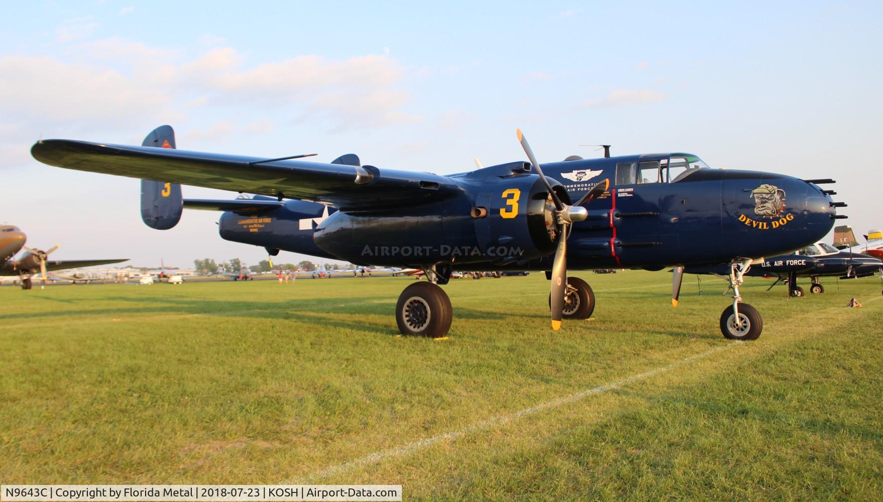 N9643C, 1944 North American B-25J Mitchell Mitchell C/N 108-47512, Devil Dog