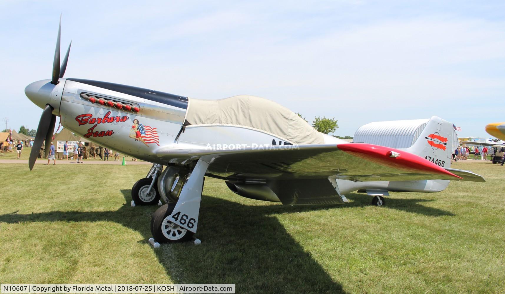 N10607, 1944 North American P-51D Mustang C/N 122-41006, Barbara Jean