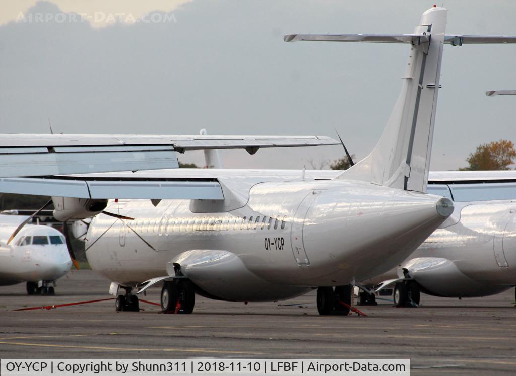 OY-YCP, 2012 ATR 72-600 C/N 1020, Parked in all white c/s without titles... Ex. PR-ATK